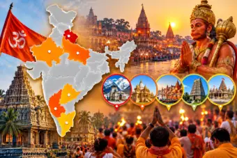 ದೇಶದಲ್ಲೇ ಅತಿ ಹೆಚ್ಚು ಹಿಂದೂಗಳು ವಾಸಿಸುವ ರಾಜ್ಯ ಯಾವುದು? ಟಾಪ್ 5 ರಾಜ್ಯಗಳ ಪಟ್ಟಿಯಲ್ಲಿ ಕರ್ನಾಟಕದ ಸ್ಥಾನ ಕೇಳಿದ್ರೆ ಅಚ್ಚರಿಯಾಗುತ್ತೆ!