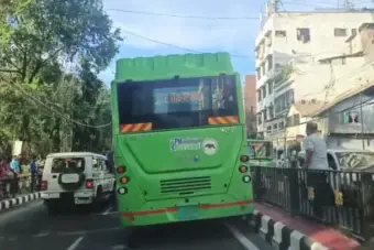 Two Killed After Green Bus Hits Scooty in Guwahati's Fancy Bazar