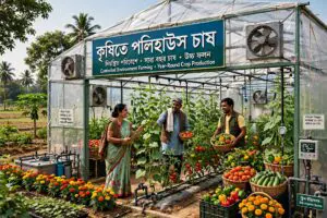 কৃষিতে পলিহাউস চাষ : নিয়ন্ত্রিত পরিবেশে সারা বছর ফসল উৎপাদনের আধুনিক পদ্ধতি।