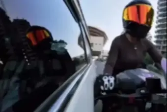 WATCH | Woman Biker Injured After Car Rams Her in Gurugram