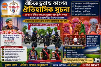 রাঁচিতে ডুরান্ড কাপের ঐতিহাসিক সূচনা, ১৩৫তম ইন্ডিয়ানঅয়েল ডুরান্ড কাপ ট্রফি সফরে উৎসবের আবহ