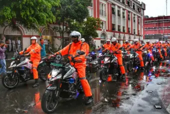 In pictures: Kolkata Police inducts 183 'Skyforce' electric motorcycles for patrol duties