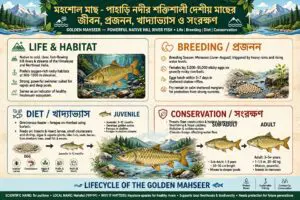 মাহশোল মাছ : পাহাড়ি নদীর শক্তিশালী দেশীয় মাছের জীবন, প্রজনন, খাদ্যাভ্যাস ও সংরক্ষণ।