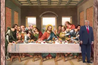 Spain edits Trump out of World Cup photo. AI memes put him in The Last Supper and Star Wars