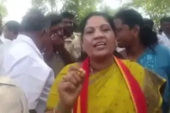 தவெக வேட்பாளர் சத்யபாமாவுக்கு தொகுதியில் எதிர்ப்பு! - பாதியிலேயே பிரச்சாரத்தை முடித்த வேட்பாளர்