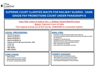 SUPREME COURT CLARIFIES MACPS FOR RAILWAY GUARDS- SAME GRADE PAY PROMOTIONS COUNT UNDER PARAGRAPH 8
