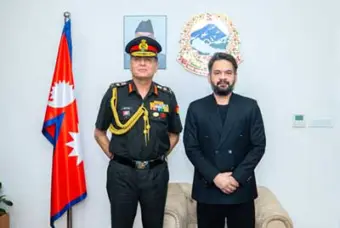 Indian Army Chief Dhiraj Seth calls on Nepal PM Balendra Shah
