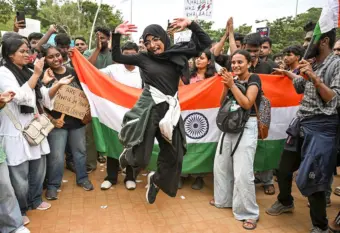 Protestors Erupt In Joy After Pradhan Quits