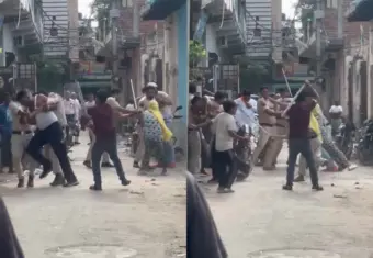 Video- दिल्ली पुलिस पर भलस्वा डेयरी इलाके में हमला, दबंगों ने आंखों में मिर्ची पाउडर डालकर लाठी-डंडों से पीटा