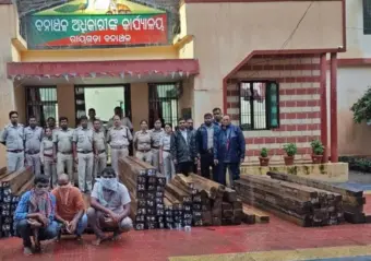 ବନ ବିଭାଗ ଦ୍ବାରା ବିପୁଳ କାଠ ଜବତ୍, ୩ ଗିରଫ