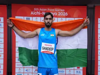 Sandeep sets T44 world record in 400m as India reaches 100 medals at Asian Para Games 2026