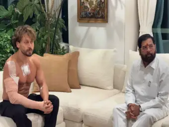Tiger Shroff firing incident: First images show 'Heropanti' star with bandages as Eknath Shinde meets him