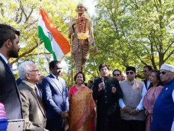 "Every Indian looks up to him with pride": Piyush Goyal pays tribute to Mahatma Gandhi in Illinois, recalls his ideals of non-violence and cleanliness