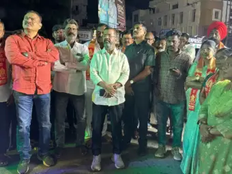 దుర్గామాత శోభాయాత్రలో ఎమ్మెల్యే