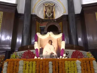 PM Modi, top leaders pay floral tribute to Mahatma Gandhi at Samvidhan Sadan on Gandhi Jayanti