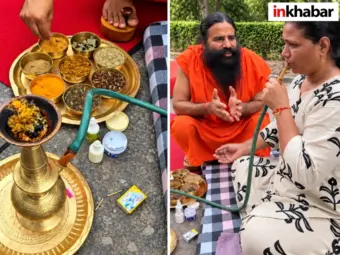 तेरा प्यार-प्यार आयुर्वेदिक हुक्का बार! Baba Ramdev ने तैयार की जबरदस्त बूटी; वायरल हो रहा वीडियो