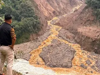 Sikkim Disaster Authority issues helpline numbers after partial blockage of Teesta, Chyakoong rivers
