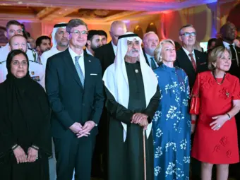 Nahyan Bin Mubarak attends French Embassy's National Day reception