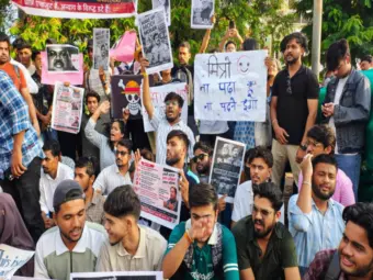 Students protest across Madhya Pradesh demanding Dharmendra Pradhan's resignation over exam paper leaks