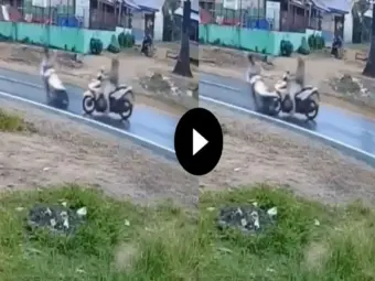 Viral Video: One mistake and such a terrible accident happened, life was narrowly saved.., video went viral