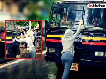 एक हाथ से रोक दी मुंबई पुलिस की वैन. जानिए कौन है 'हुडी' वाली मिस्ट्री गर्ल 'रिया अहीर'? हथकड़ी का डर भूल छुड़ा ले गई प्रदर्शकारी!