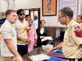 Rahul Gandhi targets HM Amit Shah as Congress leaders join sit-in protest, demand FIR over alleged police action on July 20 protests