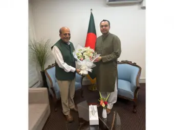 Indian envoy Dinesh Trivedi meets Bangladesh PM's Adviser Mahdi Amin; discuss bilateral relations