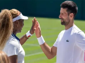 Wimbledon: Novak Djokovic, Serena Williams meet up during Serbian icon's training session