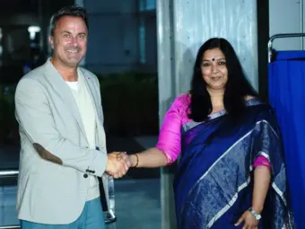 Luxembourg's Deputy PM Xavier Bettel arrives in India for official visit