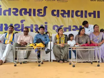 ચૈતર વસાવાના સમર્થનમાં દોઢ લાખ સહી રાષ્ટ્રપતિને મોકલાઈ, AAPનો ભાજપ પર પ્રહાર
