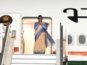 President Droupadi Murmu arrives in New Delhi after concluding historic three-nation European visit