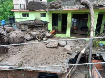 Heavy rain wreaks havoc in Himachal's Chamba; landslide blocks NH-154A, houses damaged