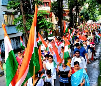 বিধান শিশু উদ‍্যানে উৎসাহের সঙ্গে স্বাধীনতা দিবস উদযাপিত হল