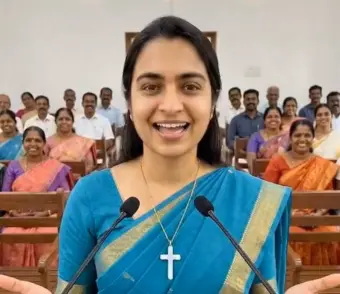 Devious Christians used a video on Facebook to show a woman wearing a bindi singing the praises of Jesus !