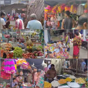 লক্ষ্মীপুজোর আগে জমজমাট আইহো বাজার, শেষ মুহূর্তের কেনাকাটায় ক্রেতাদের ভিড়।