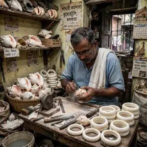শঙ্খের শব্দ থেকে শিল্পের জন্ম-বাংলার শঙ্খশিল্প কি হারিয়ে যাচ্ছে? কারিগরদের জীবন ও ভবিষ্যৎ নিয়ে বিশেষ সাক্ষাৎকার