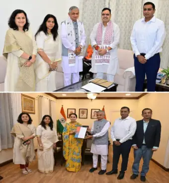 વાઇબ્રન્ટ ગુજરાત ગ્લોબલ સમિટ-૨૦૨૭માં ઉપસ્થિત રહેવા રાજસ્થાનના મુખ્યમંત્રીશ્રી ભજન લાલ શર્મા, નાયબ મુખ્યમંત્રી દિયા કુમારીને આમંત્રણ પાઠવાયું