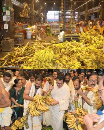ഉത്രാട ദിനത്തില്‍ ഗുരുവായൂരില്‍ ഭക്തിസാന്ദ്രമായ കാഴ്ചക്കുല സമര്‍പ്പണം; മന്ത്രി കെ. മുരളീധരനും നൂറുകണക്കിന് ഭക്തരും പങ്കെടുത്തു