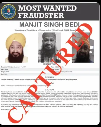 2 days after US fraudster Bedi's arrest in Jalandhar, FBI chief confirms capture