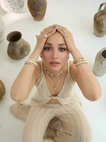 Tamannaah Mesmerizes In Chic Beige Look Effortlessly