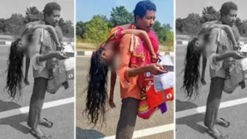 पत्नी का शव कंधे पर लाद 80KM तक पैदल चला पति, पुलिस की नजर पड़ी तोˌ “ > • ˌ पत्नी का शव कंधे पर लाद 80KM तक पैदल चला पति, पुलिस की नजर पड़ी तोˌ “ > • ˌ