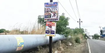 करडे-कारेगाव रस्त्यावरील विजेचे खांब बनले जाहिरातींचे केंद्र; प्रशासनाचे दुर्लक्ष.?