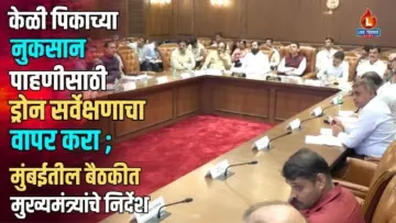 केळी पिकाच्या नुकसान पाहणीसाठी ड्रोन सर्वेक्षणाचा वापर करा - मुंबईतील बैठकीत मुख्यमंत्र्यांचे निर्देश