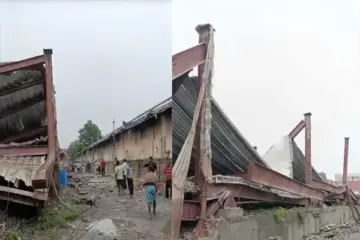 गोदामाचे छत कोसळल्याने कोलकात्यात खळबळ