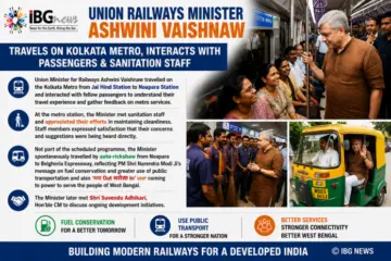 Railways Minister Ashwini Vaishnaw Travels on Kolkata Metro, Interacts with Passengers and Sanitation Workers