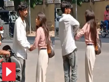 Video: युवक ने बीच सड़क पर पकड़ लिया युवती का हाथ! चिल्लाती रही, हाथ छुड़ाने की करती रही कोशिश, फिर.. वीडियो वायरल