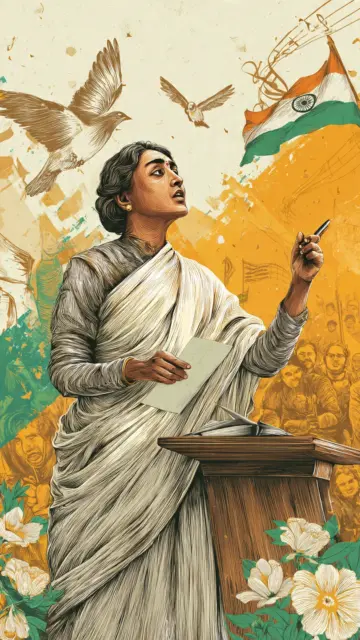 সরোজিনী নাইডু : ভারতের কোকিল ও স্বাধীনতা সংগ্রামের অগ্নিকন্যা।