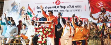 नेरळ येथे हिंदू संमेलनात नितेश राणे यांची आक्रमक भूमिका