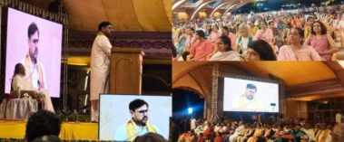 Satish Sharma visits The Art of Living International Center; Highlights Healing, Youth Empowerment, and Jammu & Kashmir's Transformation