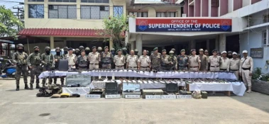 Manipur Police seize huge cache of arms, arrest four UNLF (P) cadres